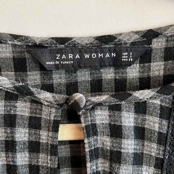 Zara grey and black checkered top - Picture 5 of 10